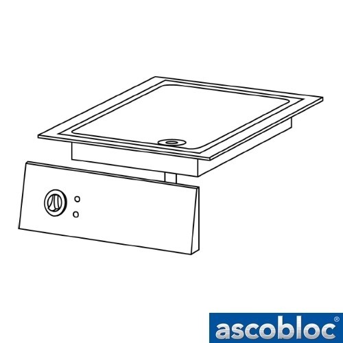 BRAADPLAAT INBOUW INTEGRALINE IEB 230 AFM. 40X61CM. 400V - 3500W ASCOBLOC