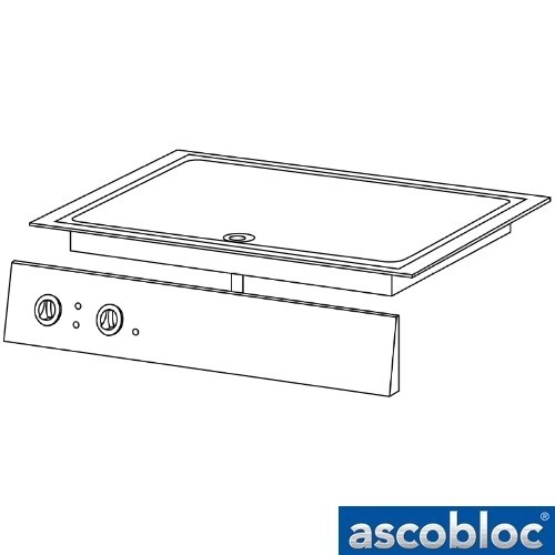 BRAADPLAAT INBOUW INTEGRALINE IEB 430 AFM. 70X61CM. 400V - 7000W ASCOBLOC