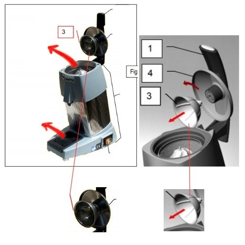 TAMIS/CENTRIFUGEUSE POUR PRESSE-AGRUMES SANTOS SUPER