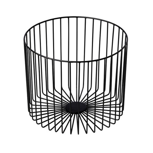 PRESENTATIEMAND DIAM. 33CM. HGT. 23CM. ZWART