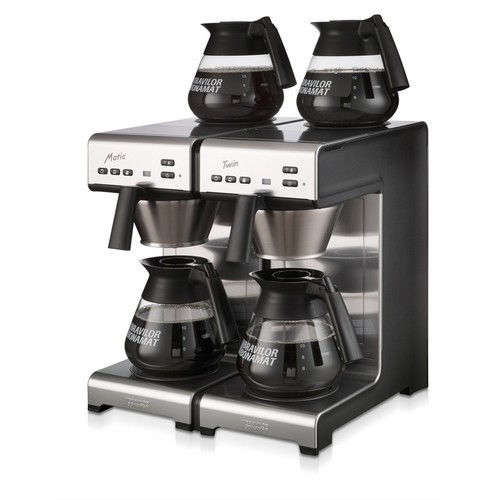 KOFFIEZETMACHINE MATIC TWIN AFM. 40,4X40,6X44,6CM. KLEUR RVS/ZWART 400V/4280W BRAVILOR