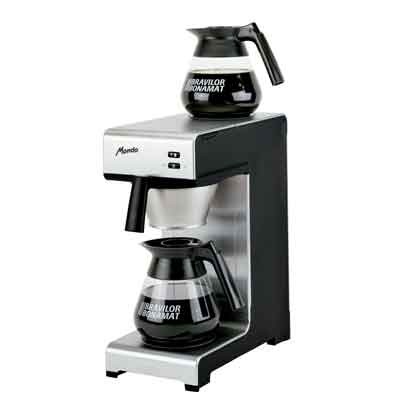 KOFFIEZETMACHINE MONDO AFM. 19,5X40,6X44,6CM. KLEUR RVS/ZWART 230V/2140W BRAVILOR