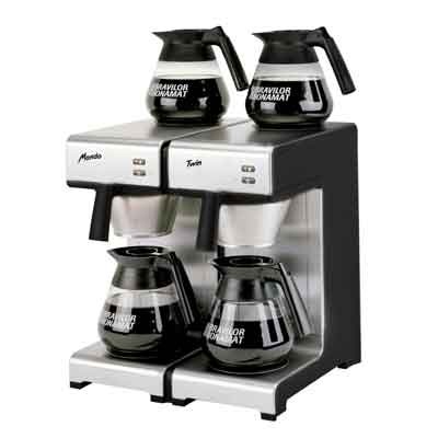 KOFFIEZETMACHINE MONDO TWIN AFM. 40,4X40,6X44,6CM. KLEUR RVS/ZWART 230V/3460W BRAVILOR