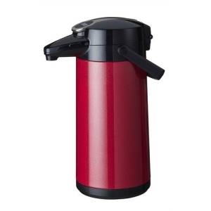 BRAVILOR AIRPOT EN VERRE POT D'INTÉRIEUR COULEUR ROUGE MÉTALLIQUE CONT. 2,2 litres.