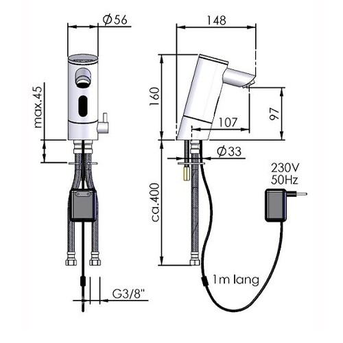 BOUCHON CAPTEUR 230V TYPE 2300.22 ECHTERMANN