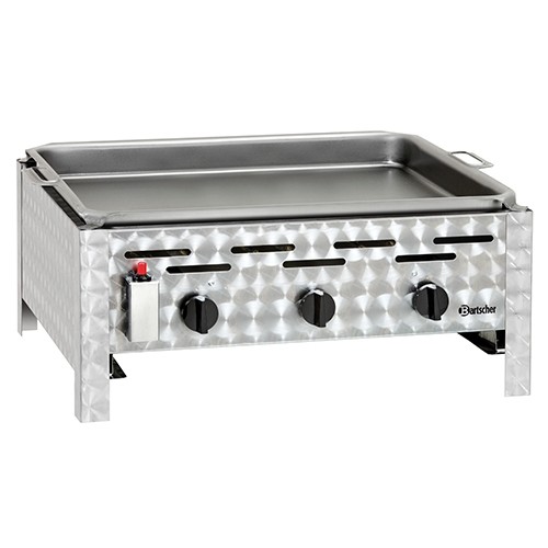 COMBI-TABLE RÔTI GRIL GAZ, 3 FEUX, GRILL PAN DIM. 650X570X270MM. GAZ/11KW BARTSCHER