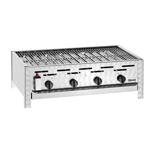 COMBI TABLE RÔTI GRIL GAZ, 4 FEUX, GRILL GRILL DIM. 850X555X270MM. GAZ/14.7KW BARTSCHER