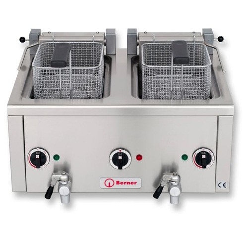 FRITEUSE BFSNK2 CONT. 2X6LTR. AFM. 60X47CM. HG. 27CM. 400V/12kW BERNER