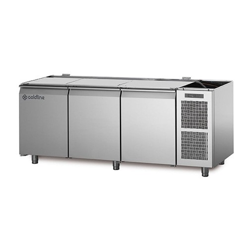 KOELWERKBANK 3-DEURS TP17/1M AFM. 178X68X81CM. 230V/250W COLDLINE