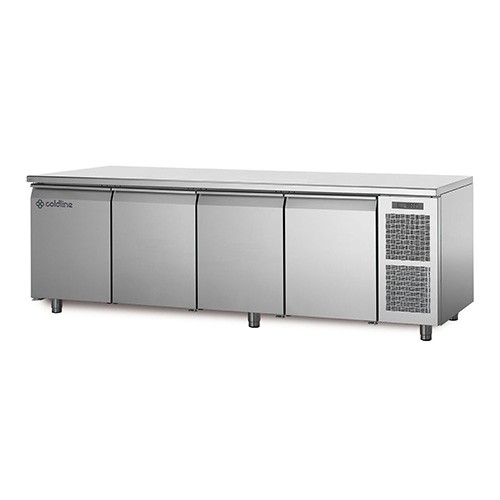 KOELWERKBANK 4-DEURS TP21/1M AFM. 226X70X85CM. 230V/250W COLDLINE