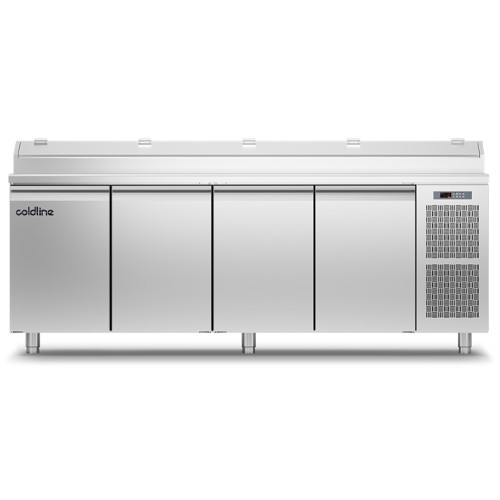 KOELWERKBANK 4-DEURS TP21/1M-1/3-710 AFM. 226X70X100,5CM. 230V/250W COLDLINE