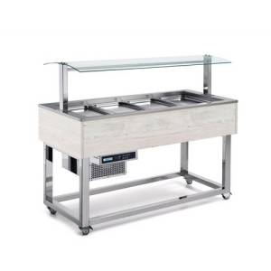 GASTROBUFFET ESSENCE 6X GN 1/1 AFM. 2144X650X1318MM. 230V/341W