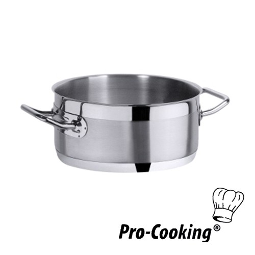 KOOKPAN LAAG INH. 8L. DIAM. 28CM. HG. 14CM. RVS 18/10 PRO-COOKING