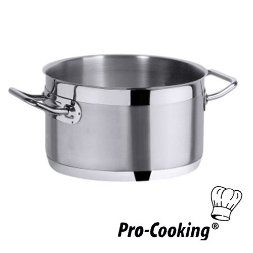 KOOKPAN HALFHOOG INH. 2,5L. DIAM. 16CM. HG. 13CM. RVS 18/10 PRO-COOKING