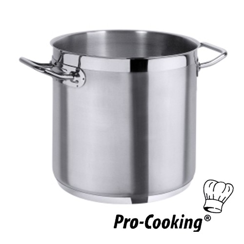 KOOKPAN HOOG INH. 10L. DIAM. 24CM. HG. 25CM. RVS 18/10 PRO-COOKING