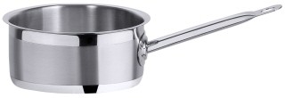 STEELPAN LAAG INH. 1,5L. DIAM. 16CM. HG. 8CM. RVS 18/10 PRO-COOKING