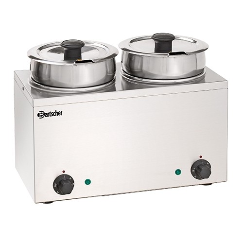 BAIN-MARIE HOTPOT 2X POÊLE, 3,5 L DIM. 415X210X320MM. 230V/0.3KW BARTSCHER