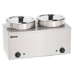 BAIN-MARIE HOTPOT 2X POÊLE, 6,5 L DIM. 505X280X320MM. 230V/0.4KW BARTSCHER