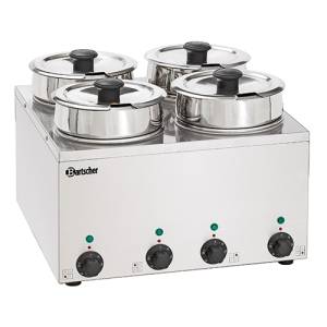 BAIN-MARIE HOTPOT 4X PAN, 3,5 L AFM. 415X415X320MM. 230V/0,6KW BARTSCHER