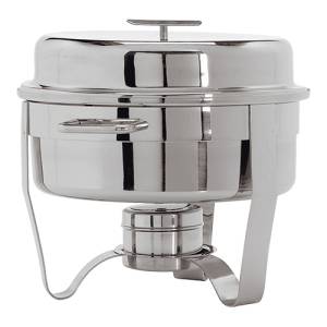 CHAFING DISH ROND AVEC POIGNÉE EN T DIAM. 41CM. HGT. 40CM. Acier inoxydable 18/10