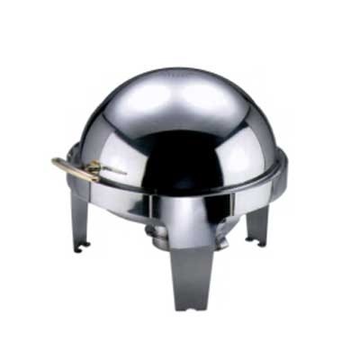 CHAFING DISH DIAM. 47CM. HGT. 44CM. ROLL-TOP RVS 18/10