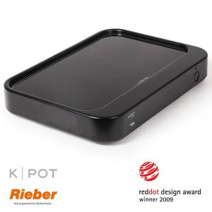 PLAQUE CHAUFFANTE K-POT 1/1GN NOIR DIMENSIONS. 53.3X38X8.8CM. 230V/550W RIEBER