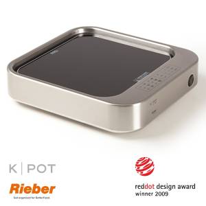 PLAQUE CHAUFFANTE K-POT 2/3GN INOX DIM. 35.3X38X8.8CM. 230V/1600W RIEBER