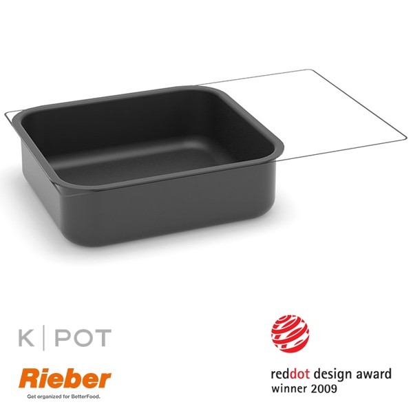 THERMOPLATE K-POT 2/3GN NOIR PROFONDEUR 10CM. INH. 7LTR. RIEBER