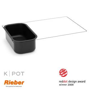 THERMOPLATE K-POT 1/3GN NOIR PROFONDEUR 10CM. INH. 3LTR. RIEBER