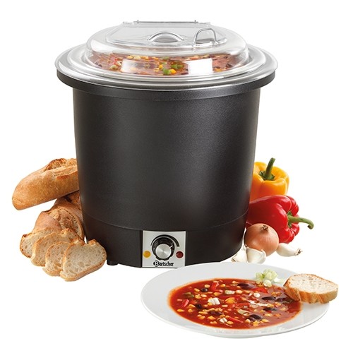 POT À SOUPE 10 L, NOIR DIMENSIONS 330X330X380MM. 230V/0.45KW BARTSCHER