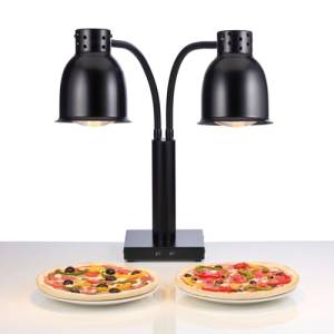 LAMPE CHAUFFANTE AVEC PLAQUE DE BASE 2 PIECES DIM. 20X20X70CM. 230V/500W NOIR SCHOLL