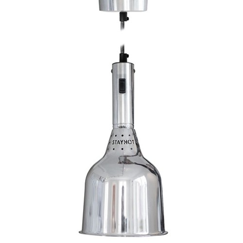 WARMTELAMP 1223-C DIAM 18CM. HG. 200CM. 230V/250W KLEUR CHROME STAYHOT