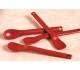 CUILLERE PLASTIQUE COULEUR ROUGE DIM. 15X1.3CM. DIAM. 2.5CM. SET Á 10 PCS.