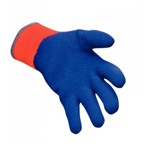 DIEPVRIESHANDSCHOEN KLEUR ORANJE/BLAUW PER PAAR TOT -20ºC.