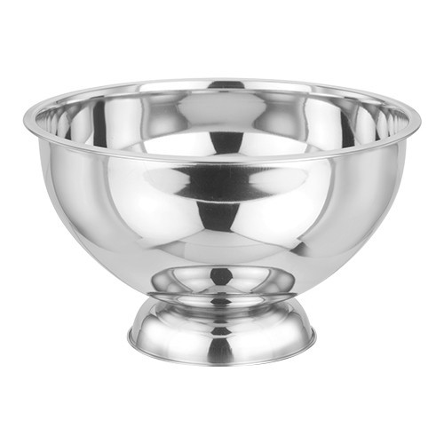 CHAMPAGNEBOWL DIAM. 34CM. HG. 21CM. ROESTVRIJSTAAL 18/10