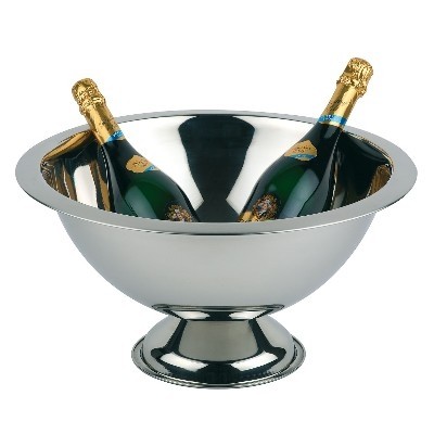 CHAMPAGNEBOWL DIAM. 45CM. HG. 23CM. RVS