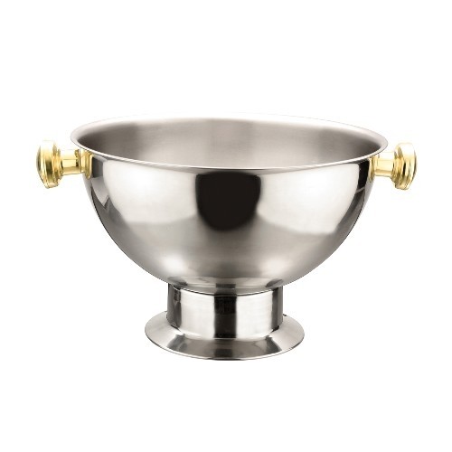 CHAMPAGNEBOWL DIAM. 37CM. HG. 23CM. INH. 13,5LTR. RVS