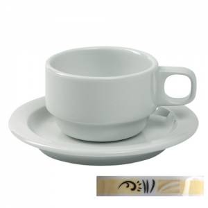KOFFIESCHOTEL NORDIKA/HOLLAND/SKANDIC KLEUR WIT M/DECOR SAVANNE NOVA (V/24)