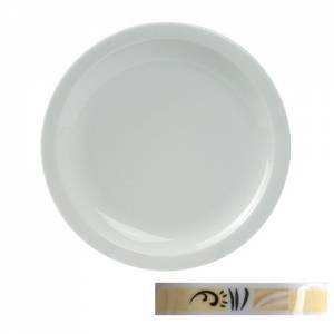 BORD PLAT NORDIKA DIAM. 19CM. KLEUR WIT M/DECOR SAVANNE (V/24)