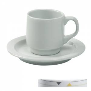 KOFFIEKOP NORDIKA INH. 16CL. KLEUR WIT M/DECOR SOLAR NOVA