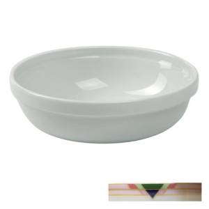 SALADESCHAAL NORDIKA DIAM. 18CM. KLEUR WIT M/DECOR VILA FLOR NOVA