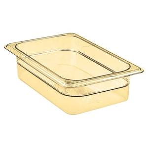 GASTRONORMBAK HOT-PAN ZONDER DEKSEL GN 1/4-65MM. DIEP KLEUR AMBER CAMBRO