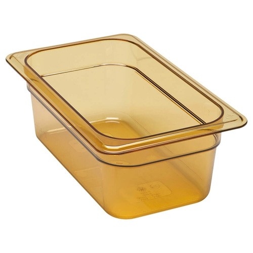 GASTRONORMBAK HOT-PAN ZONDER DEKSEL GN 1/4-100MM. DIEP KLEUR AMBER CAMBRO