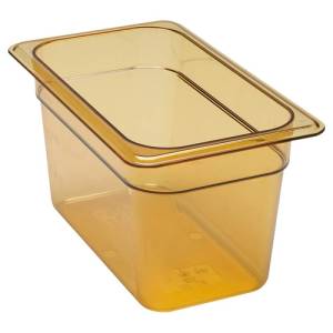 GASTRONORMBAK HOT-PAN ZONDER DEKSEL GN 1/4-150MM. DIEP KLEUR AMBER CAMBRO