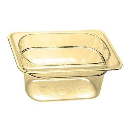 GASTRONORMBAK HOT-PAN ZONDER DEKSEL GN 1/9-100MM. DIEP KLEUR AMBER CAMBRO