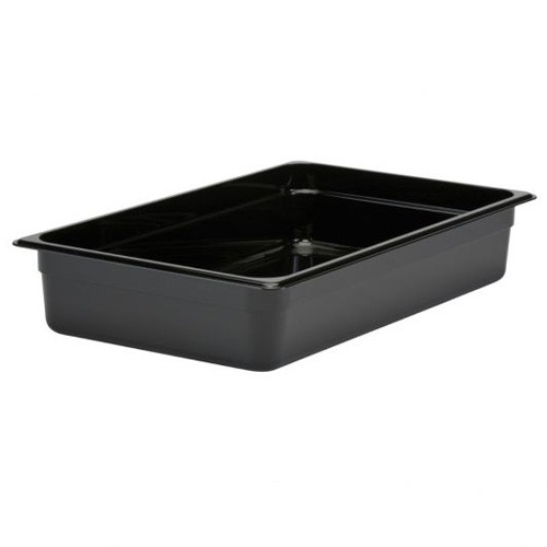 PLATEAU GASTRONOR POLYCARBONATE NOIR SANS COUVERCLE GN 1/1-100MM. PROFOND