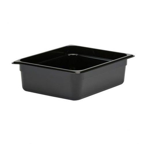 PLATEAU GASTRONOM POLYCARBONATE NOIR SANS COUVERCLE GN 1/2-100MM. PROFOND