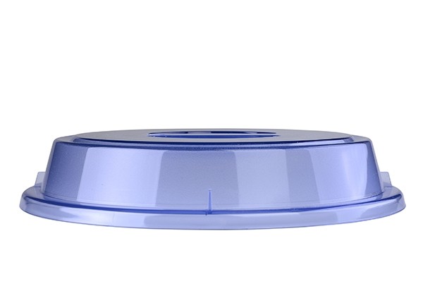 COUVERCLE DE RECOUVREMENT POUR ASSIETTE DIAM. 24,2 cm. PLASTIQUE CHAUD TRANSPARENT COULEUR. TEMPÉRATURE +140 °C.