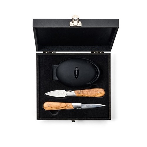 COFFRET HUÎTRE BOIS D'OLIVIER LAGUIOLE STYLE DE VIE