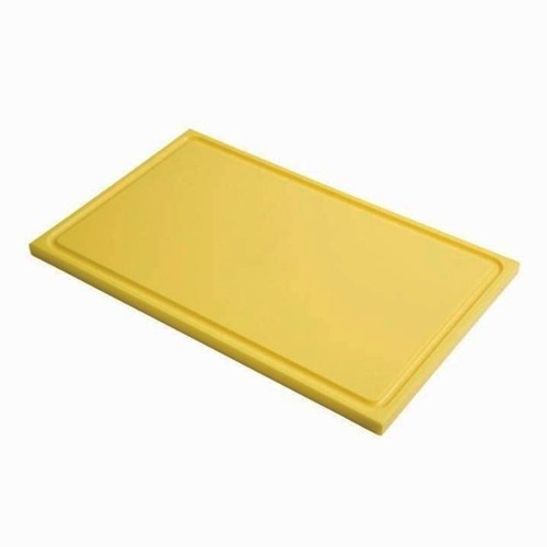 SNIJPLANK HACCP KLEUR GEEL 1/1GN AFM. 53X32,5CM. KUNSTSTOF MET GEUL PRO-COOKING